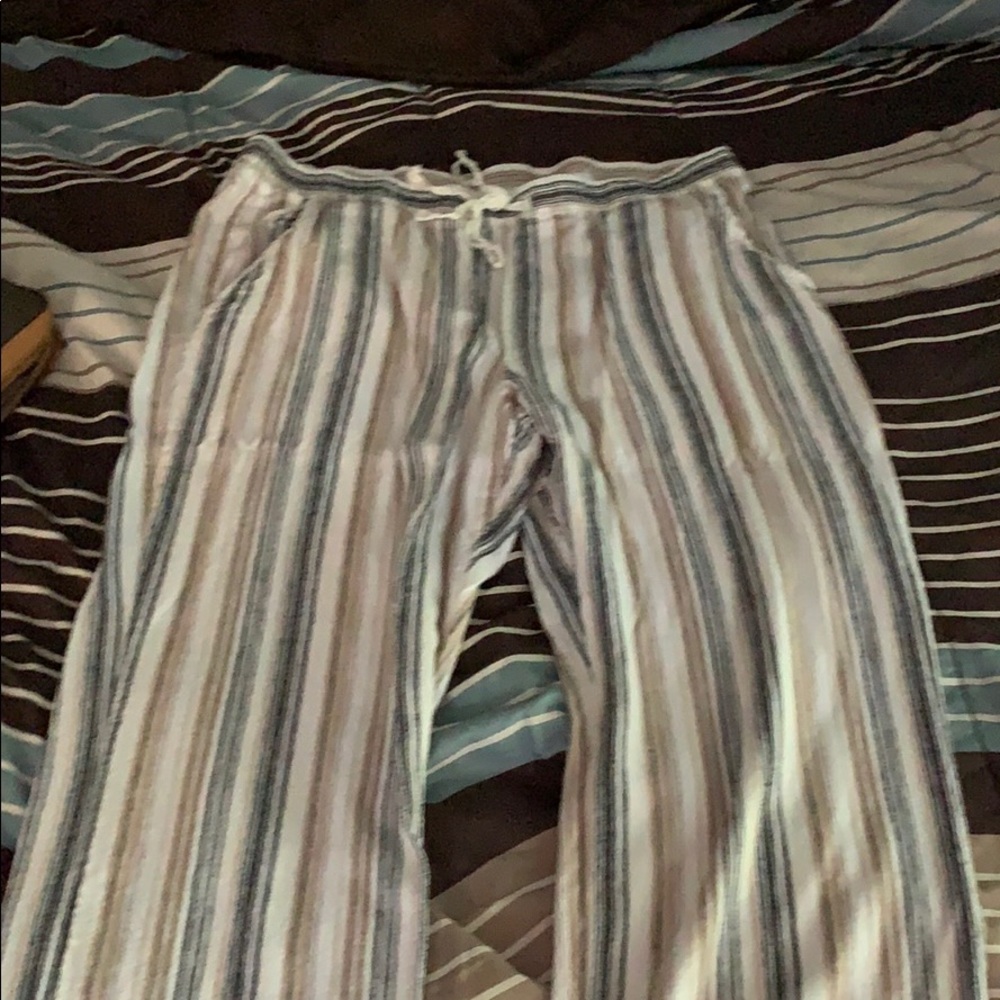 Wide leg linen pants